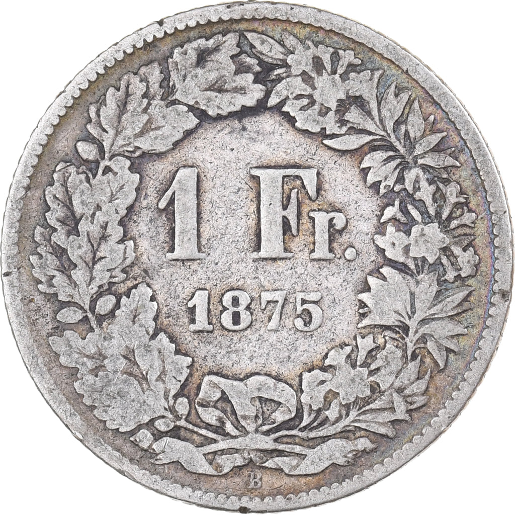 Schweiz, Franc, 1875, Bern, Silber, S, KM:24