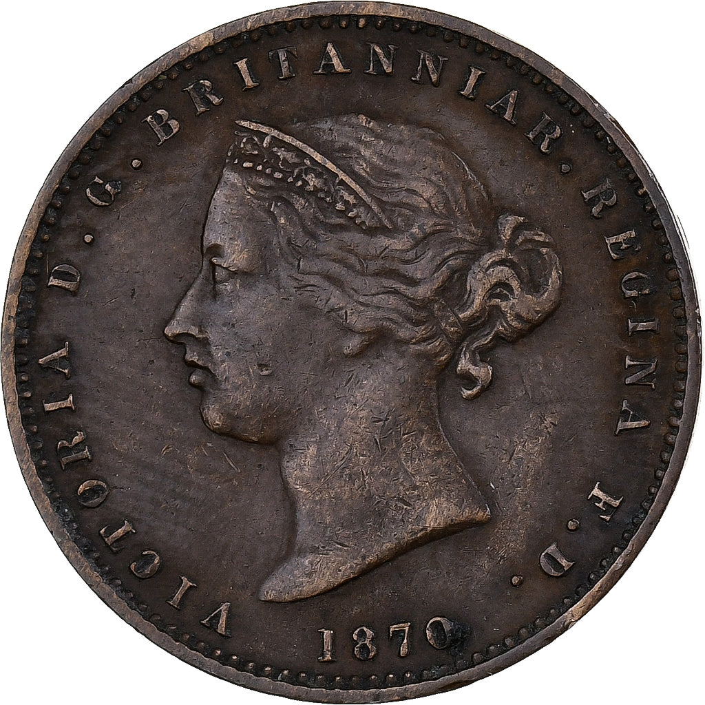 Jersey, Victoria, 1/26 Shilling, 1870, Bronze, EF(40-45), KM:4