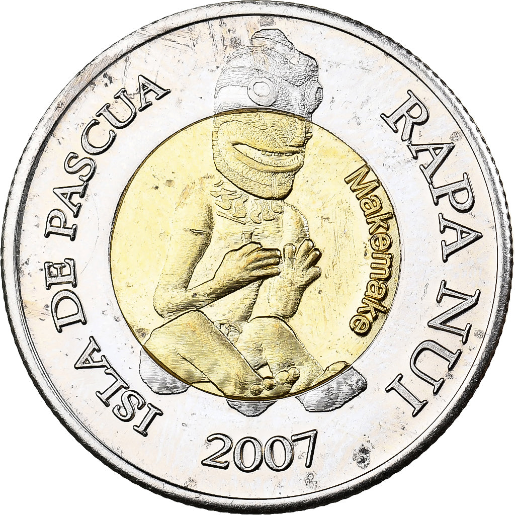 RAPA NUI - ISLA DE PASCUA - EASTER ISLAND, 500 Pesos, 2007, Osbourne Mint