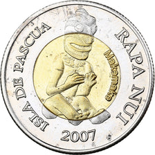 RAPA NUI - ISLA DE PASCUA - EASTER ISLAND, 500 Pesos, 2007, Osbourne Mint