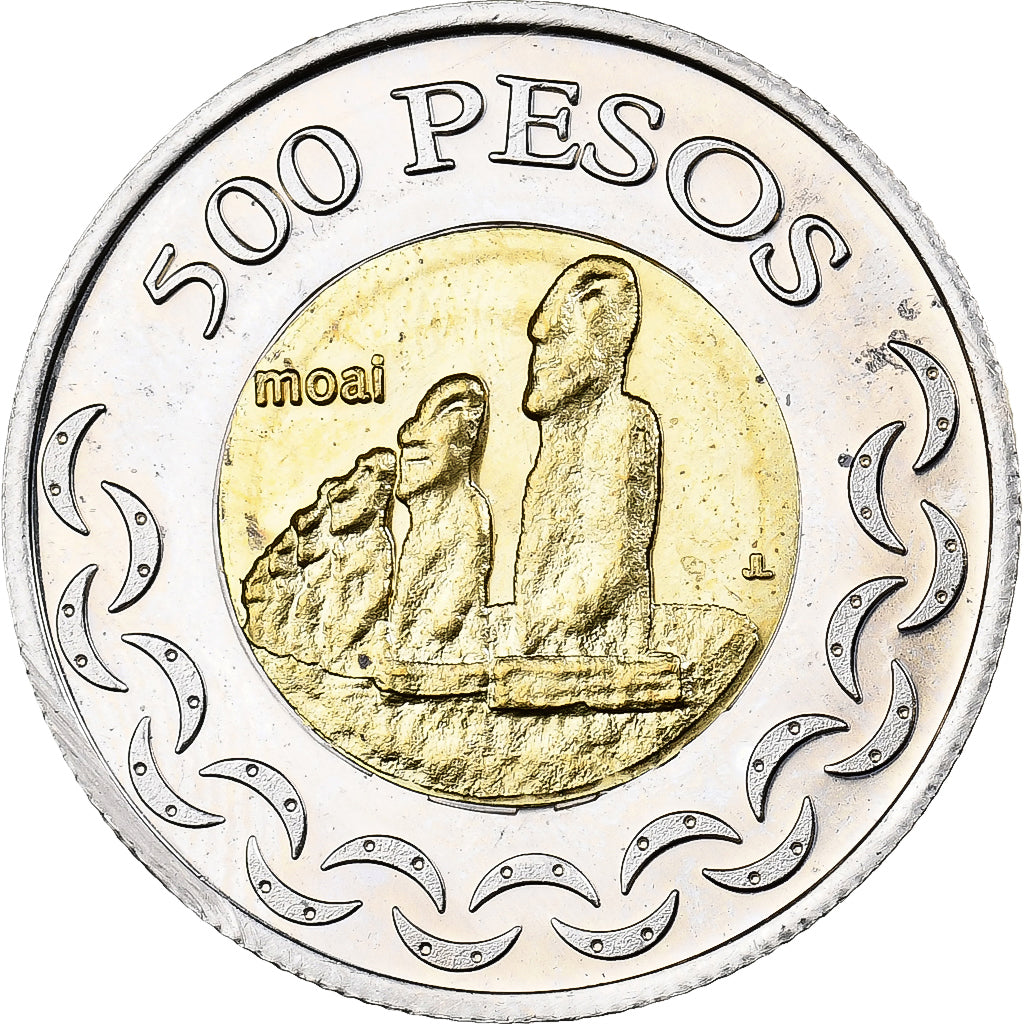 RAPA NUI - ISLA DE PASCUA - EASTER ISLAND, 500 Pesos, 2007, Osbourne Mint