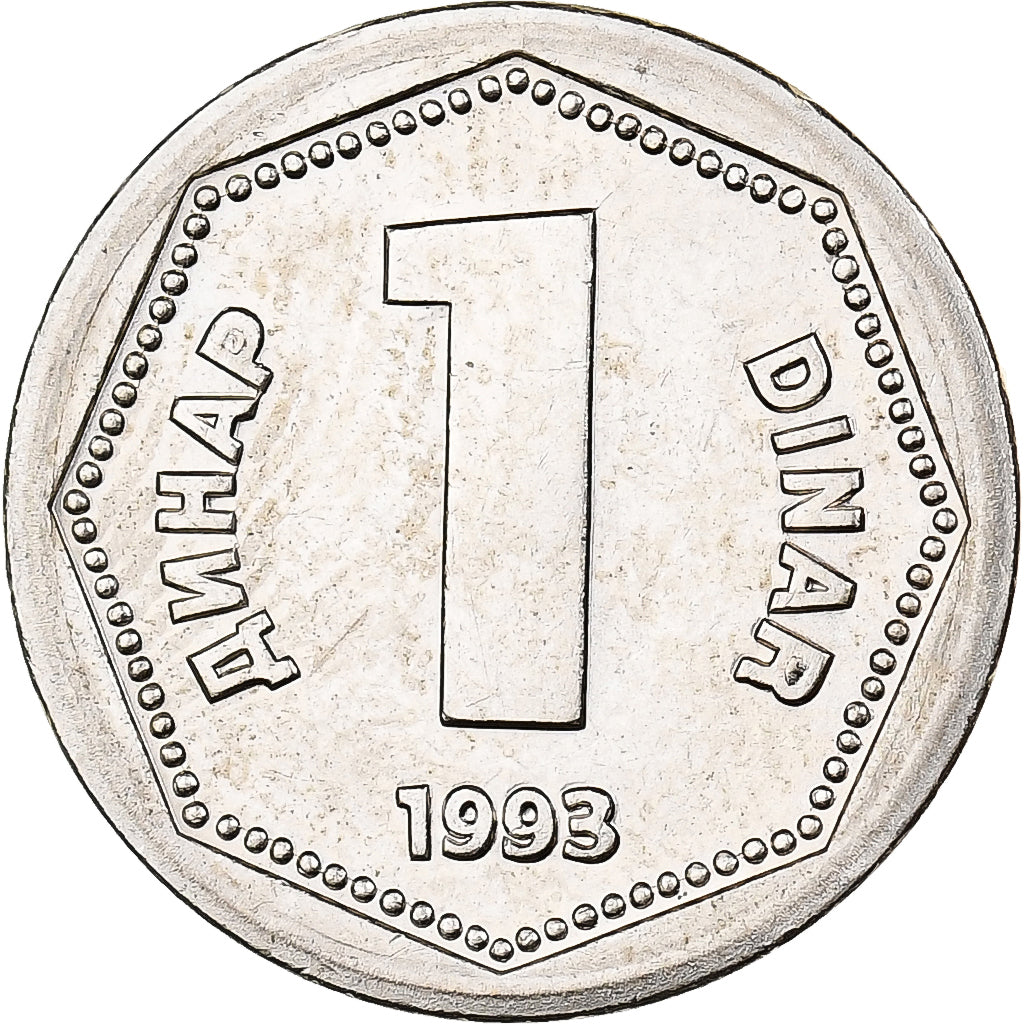 Yugoslavia, Dinar, 1993, Cobre - níquel - cinc, FDC, KM:154