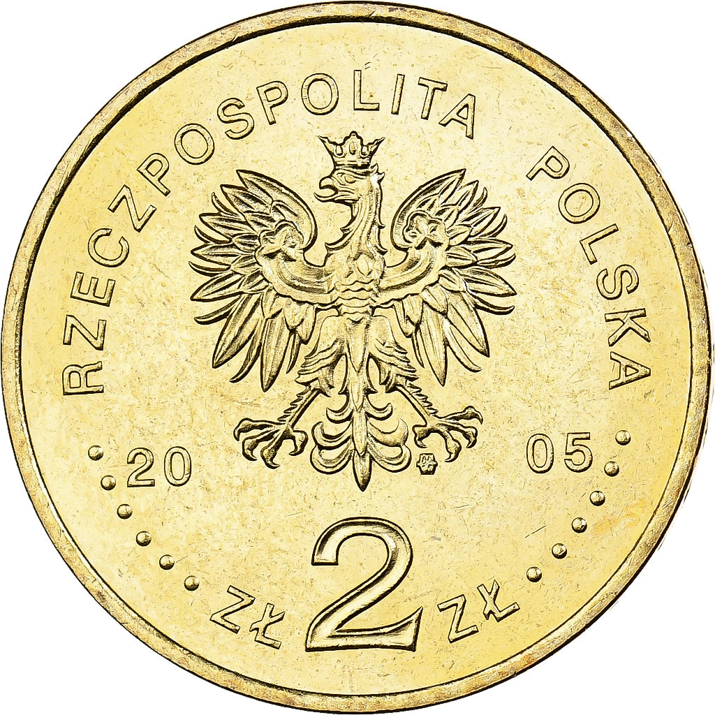 Poland, 2 Zlote, 2005, Warsaw, Brass, MS(65-70), KM:524