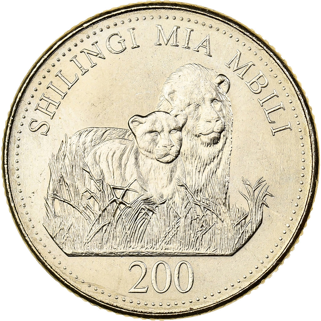 Tanzania, 200 Shilingi, 1998, Copper-Nickel-Zinc, MS(65-70), KM:34