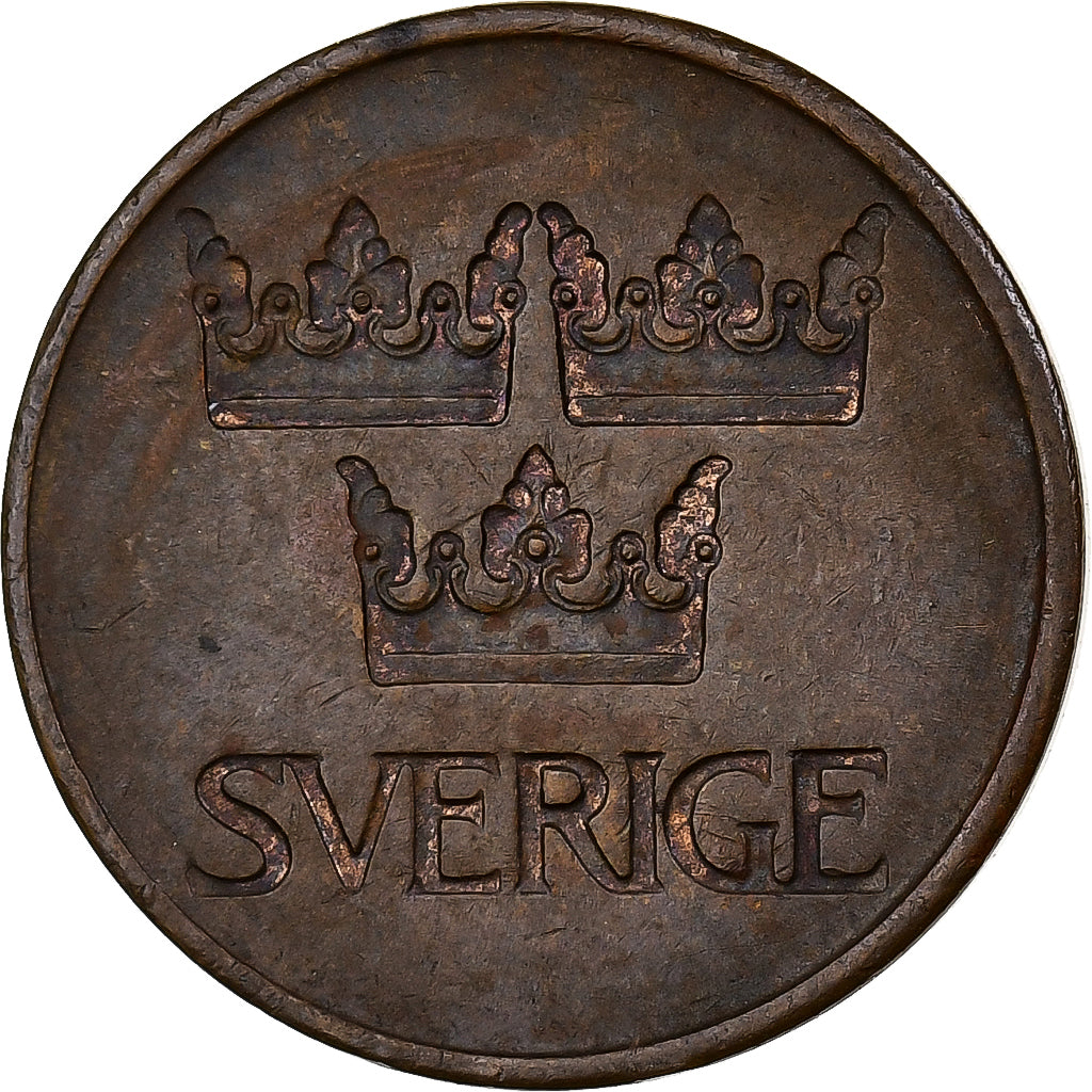 Szwecja, Gustaf VI, 5 Öre, 1973, Brązowy, EF(40-45), KM:845