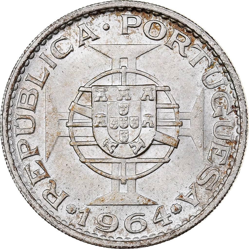 Timor, 10 Escudos, 1964, Lisbon, Silber, VZ, KM:16