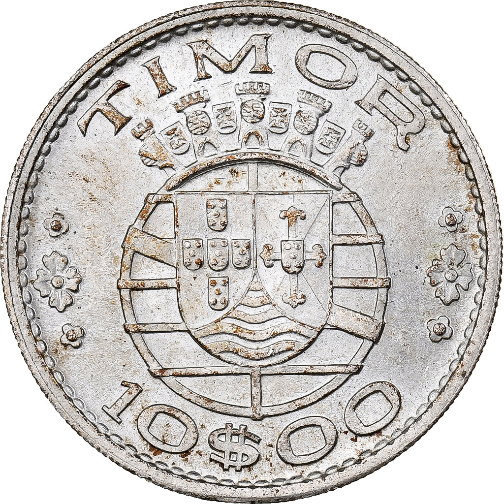 Timor, 10 Escudos, 1964, Lisbon, Silber, VZ, KM:16