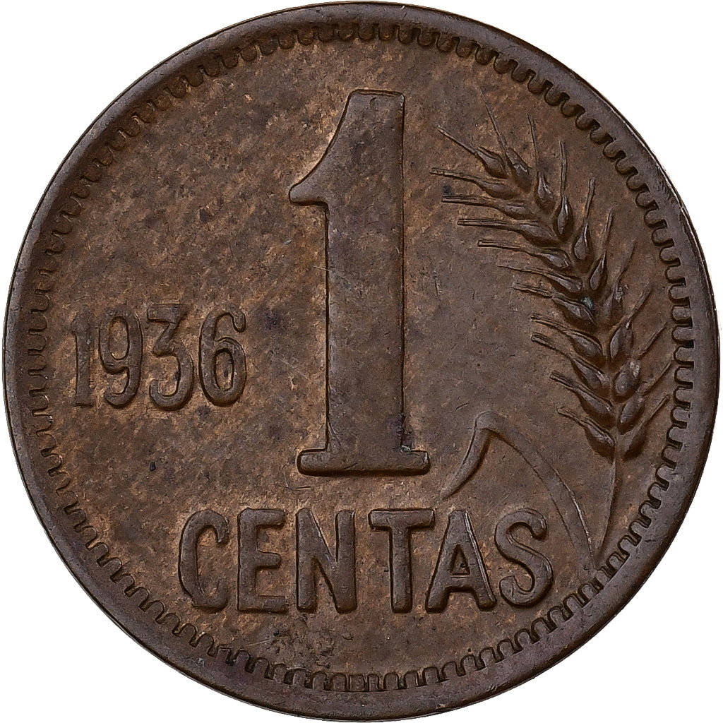 Lithuania, Centas, 1936, Bronze, VZ, KM:79