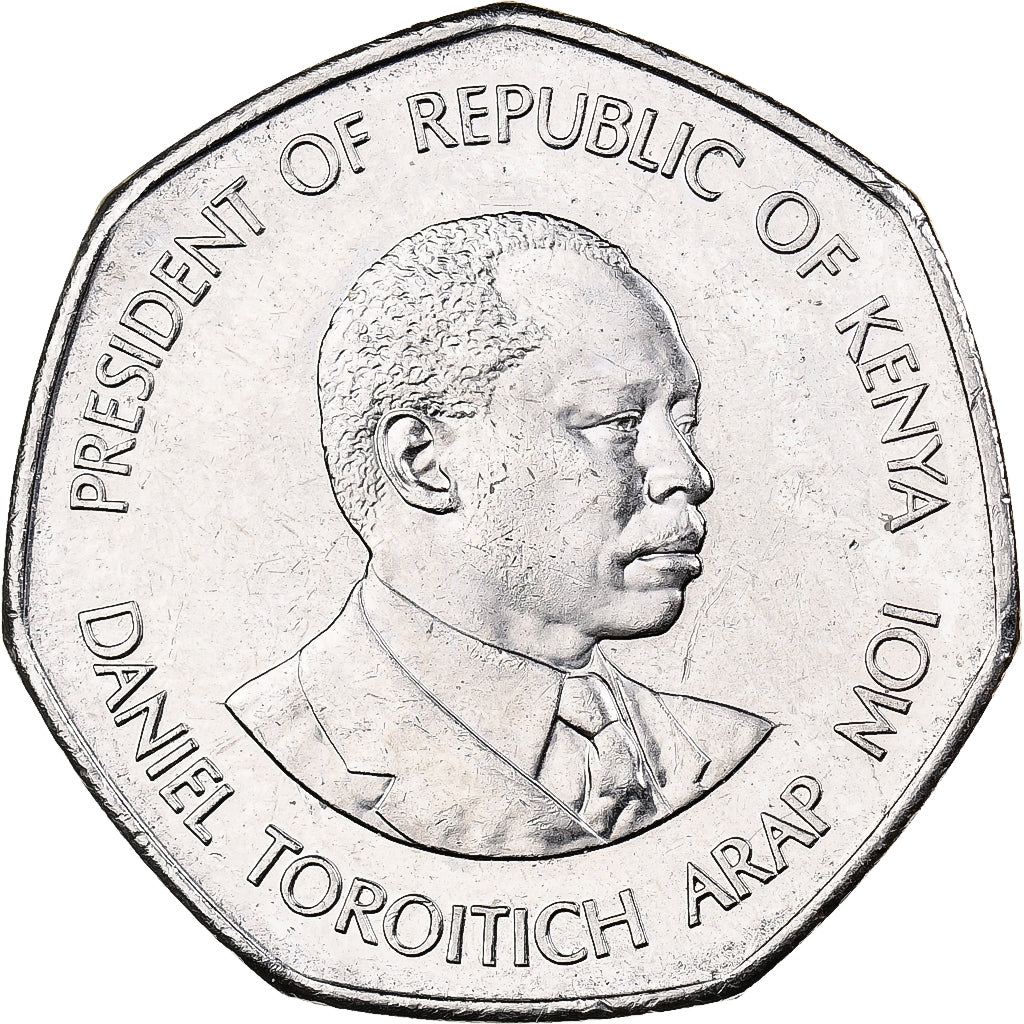 Quénia, 5 Shillings, 1994, British Royal Mint, Aço Niquelado, MS(65-70)