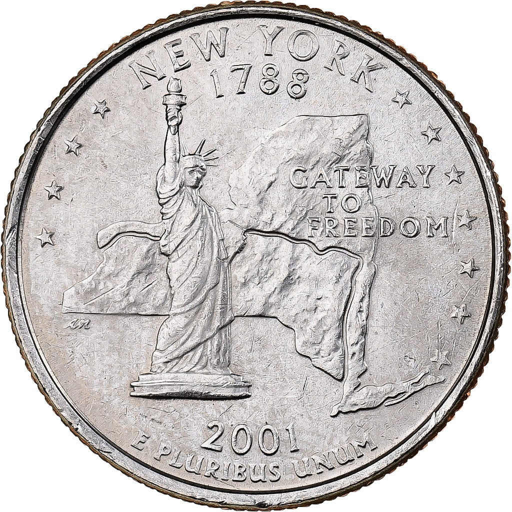 United States, Quarter, 2001, U.S. Mint, Copper-Nickel Clad Copper, MS(63)