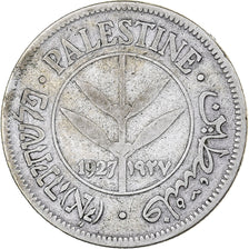 Palestyna, 50 Mils, 1927, Srebro, EF(40-45), KM:6
