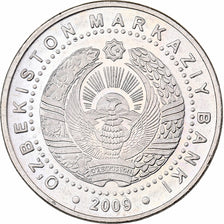 Uzbekistan, 100 Som, 2009, Acciaio placcato nichel, SPL, KM:31