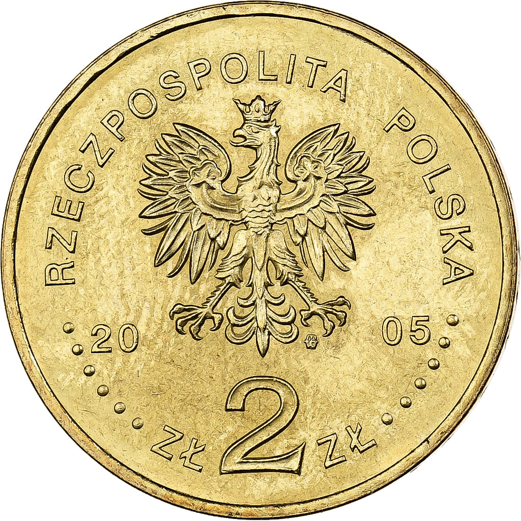 Poland, 2 Zlote, 2005, Warsaw, Brass, MS(65-70), KM:522