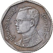 Tailandia, Rama IX, 5 Baht, 1989, Cobre - níquel recubierto de cobre, MBC