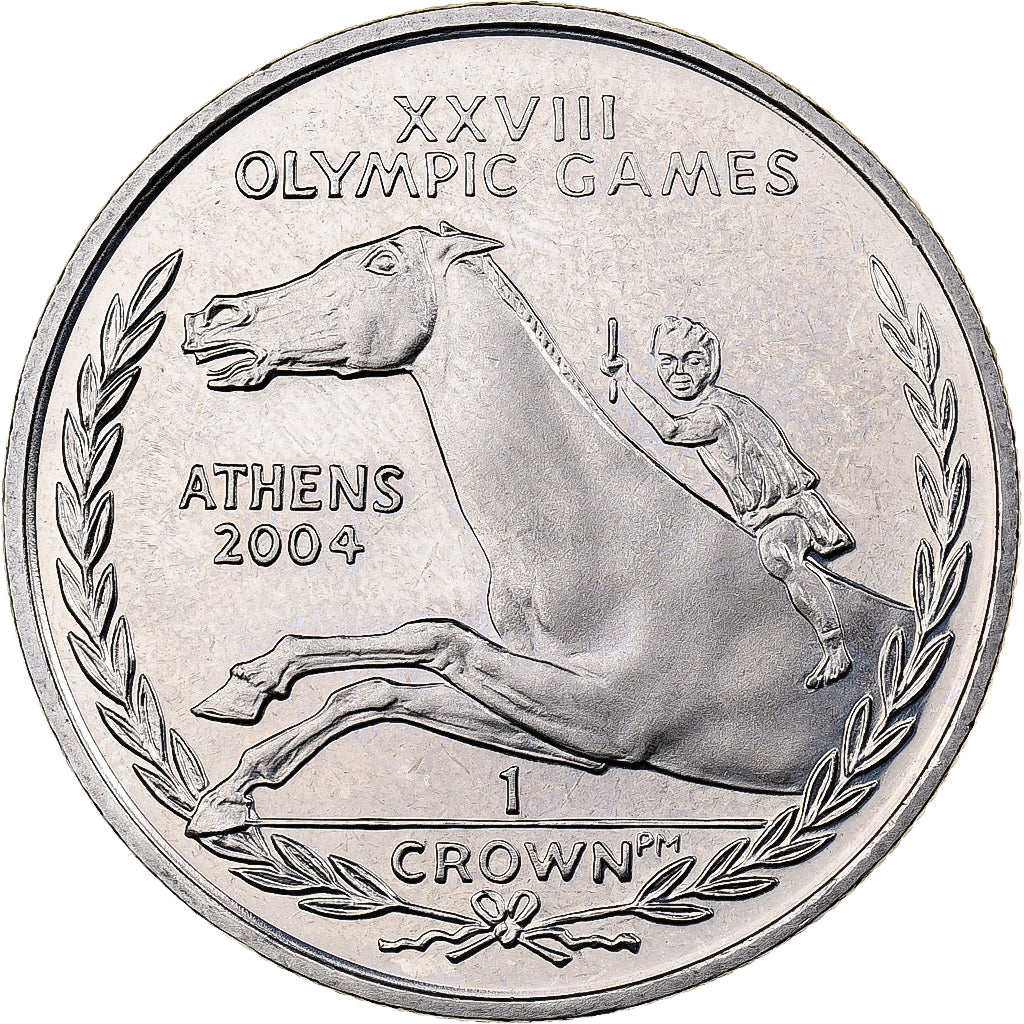 Gibraltar, Elizabeth II, Crown, 2003, Copper-nickel, MS(63), KM:1052