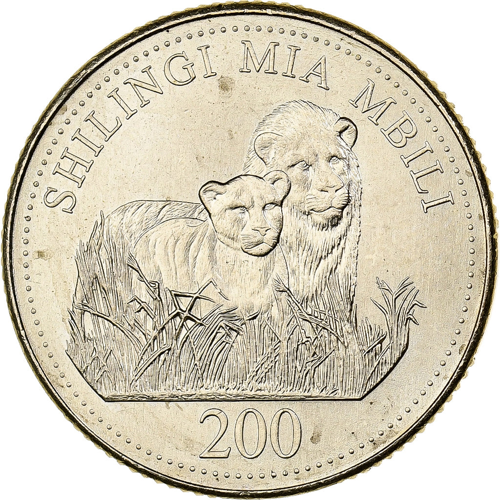 Tanzânia, 200 Shilingi, 1998, Cobre-Níquel-Zinco, MS(63), KM:34
