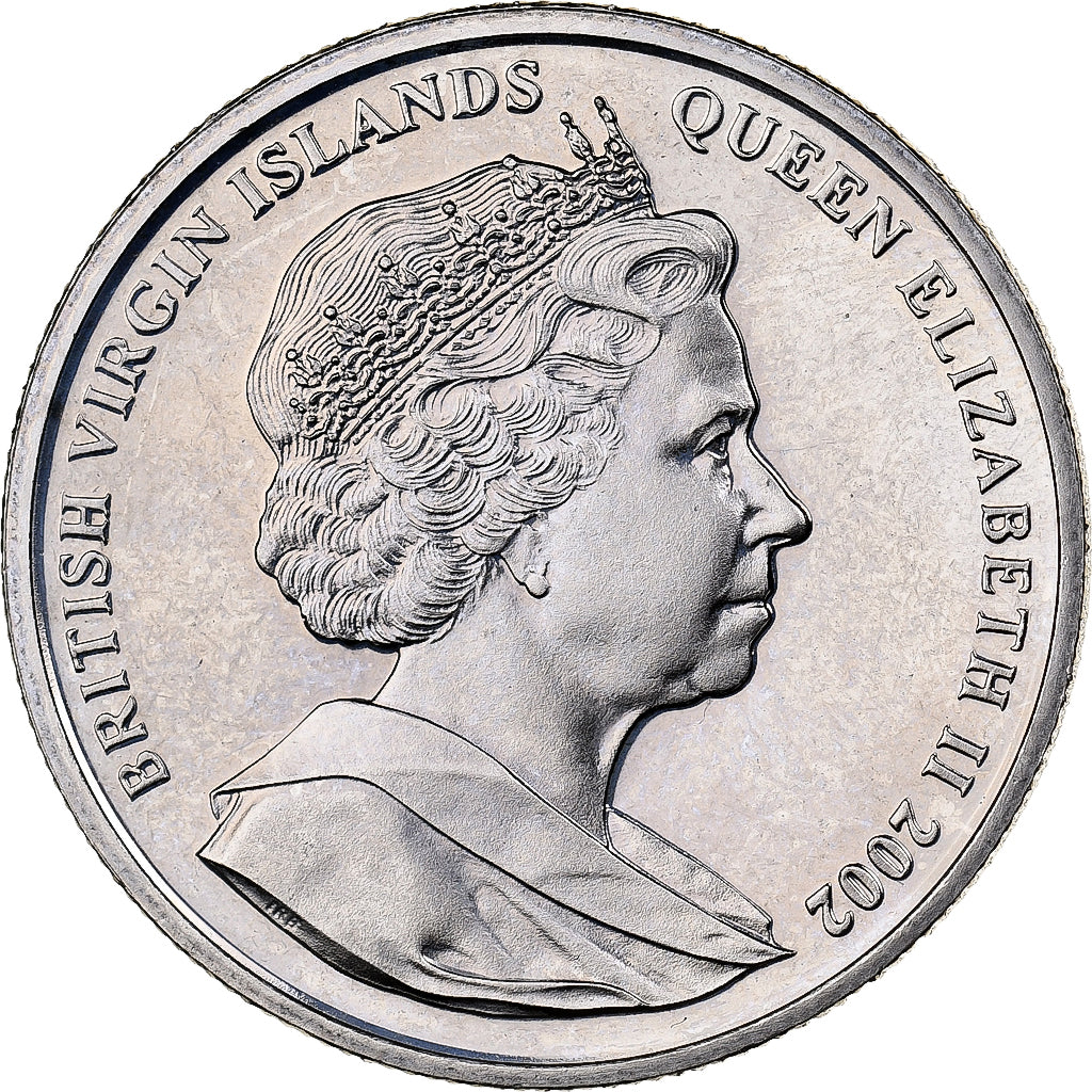 BRITISH VIRGIN ISLANDS, Dollar, 2002, Pobjoy Mint, Copper-nickel, MS(65-70)