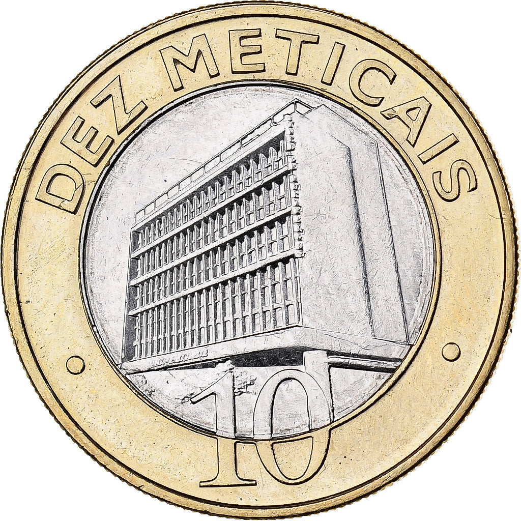 Mosambik, 10 Meticais, 2006, Bi-Metallic, STGL, KM:140