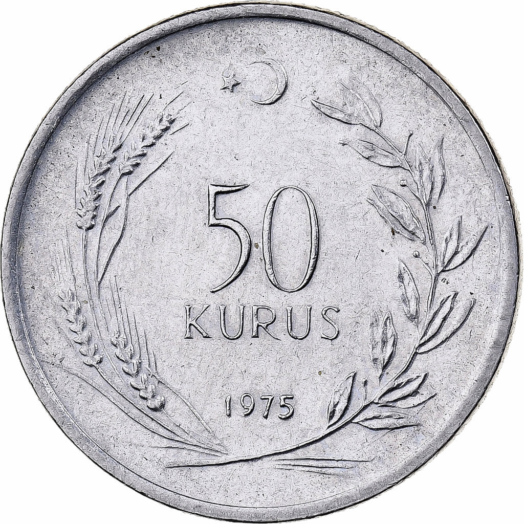 Türkei, 50 Kurus, 1975, Stainless Steel, SS+, KM:899