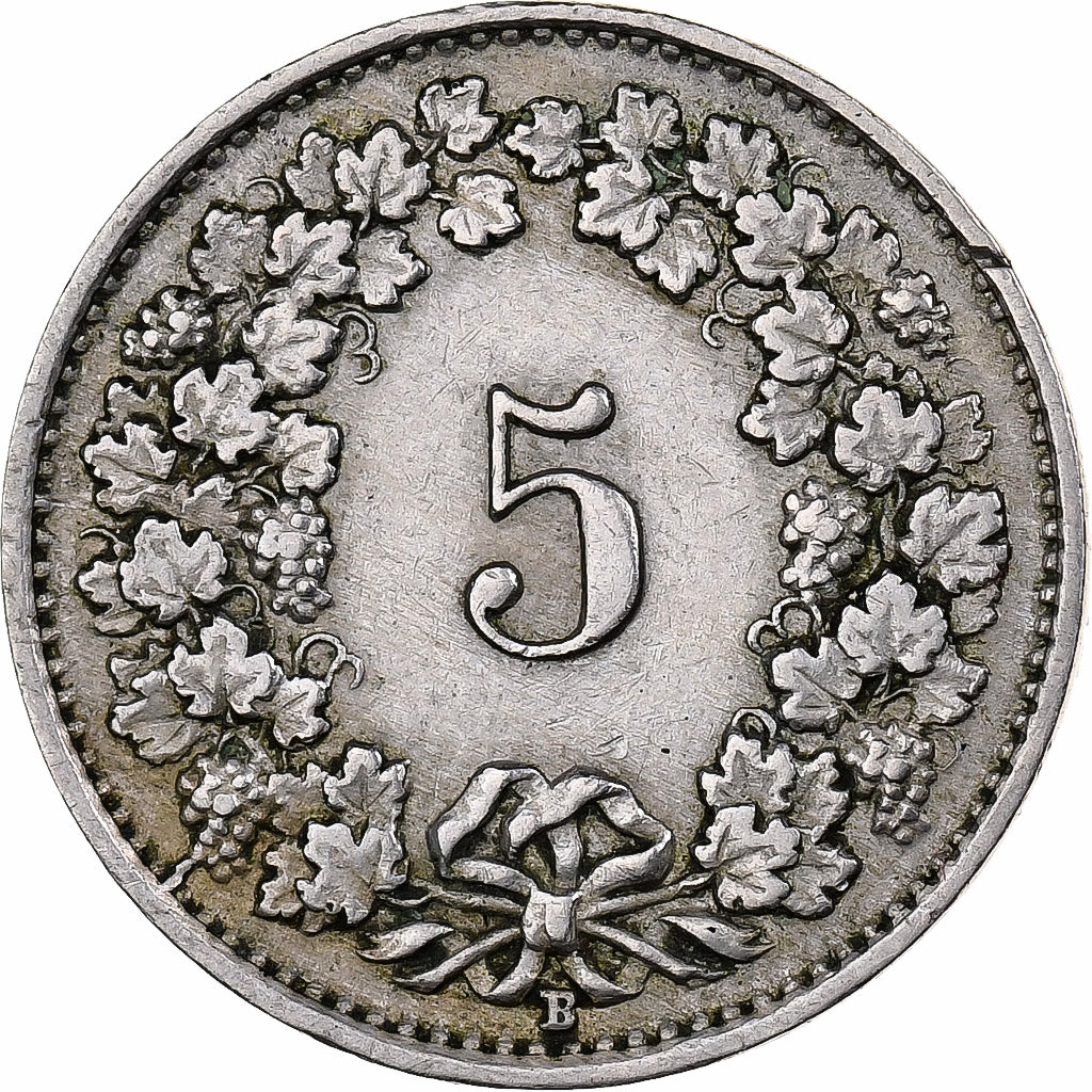 Switzerland, 5 Rappen, 1926, Bern, Copper-nickel, EF(40-45), KM:26