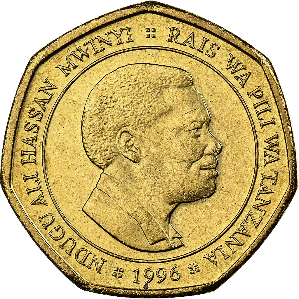 Tanzania, 50 Shilingi, 1996, Brass plated steel, MS(63), KM:33
