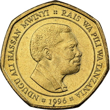 Tanzania, 50 Shilingi, 1996, Brass plated steel, MS(63), KM:33