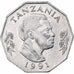 Tanzania, 5 Shilingi, 1991, Acciaio ricoperto in nichel, BB+, KM:23a.2