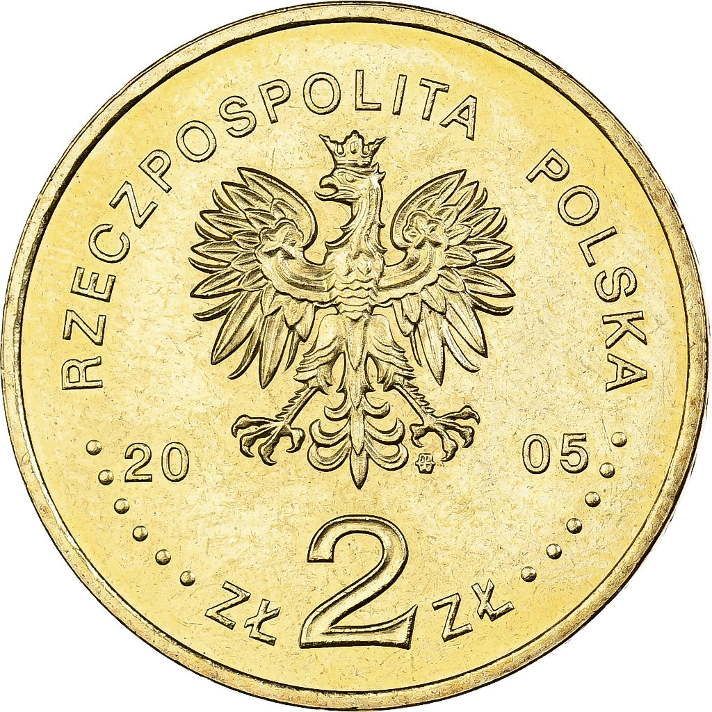 Poland, 2 Zlote, 2005, Warsaw, Brass, MS(65-70), KM:558