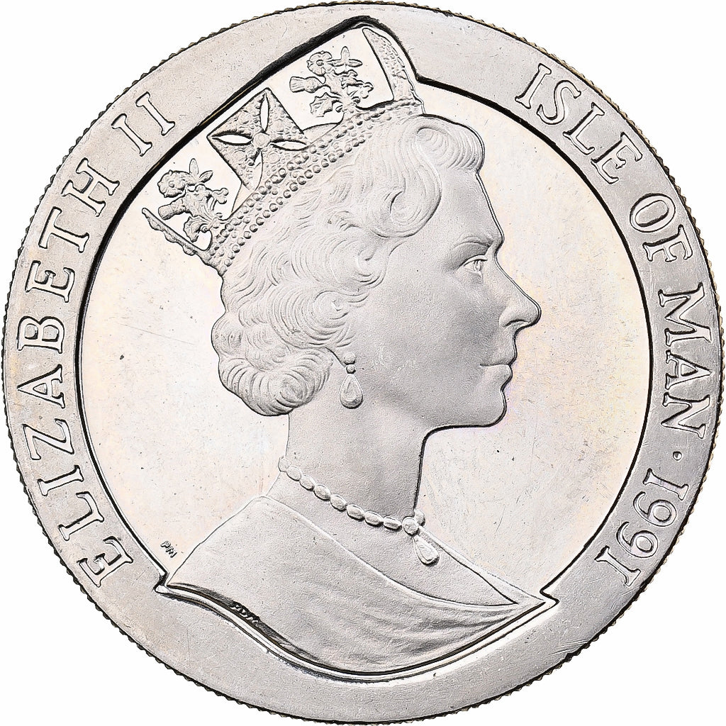 Île de Man, Elizabeth II, Crown, 1991, Pobjoy Mint, Cupro-nickel, SUP, KM:326
