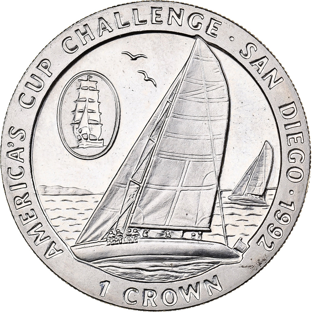 Île de Man, Elizabeth II, Crown, 1991, Pobjoy Mint, Cupro-nickel, SUP, KM:326