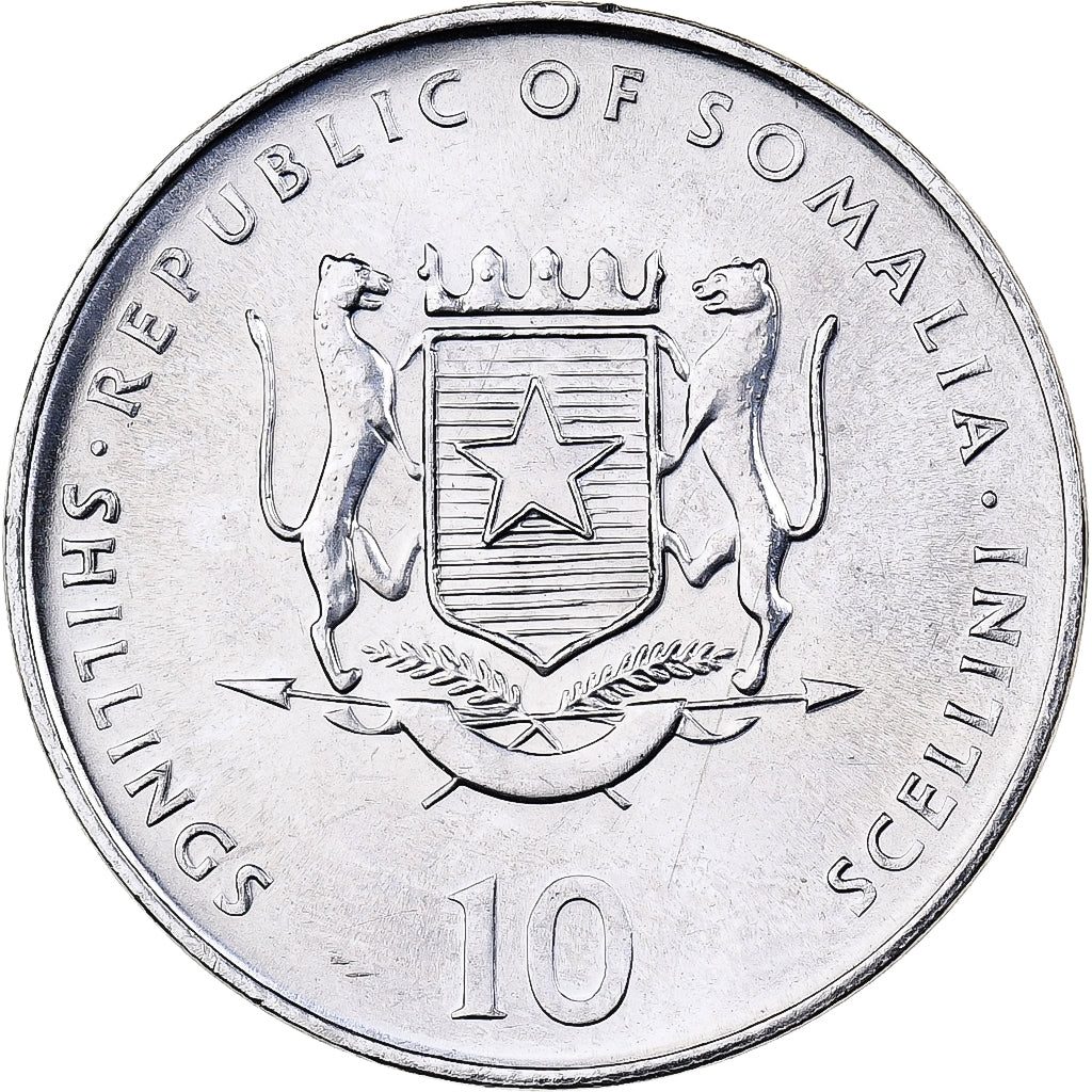 Somalia, 10 Shillings / Scellini, 2000, Nickel Clad Steel, MS(65-70), KM:98