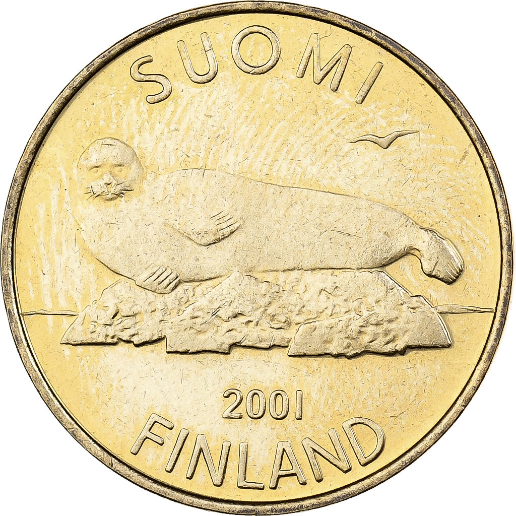 Finland, 5 Markkaa, 2001, Copper-Aluminum-Nickel, UNC-, KM:73