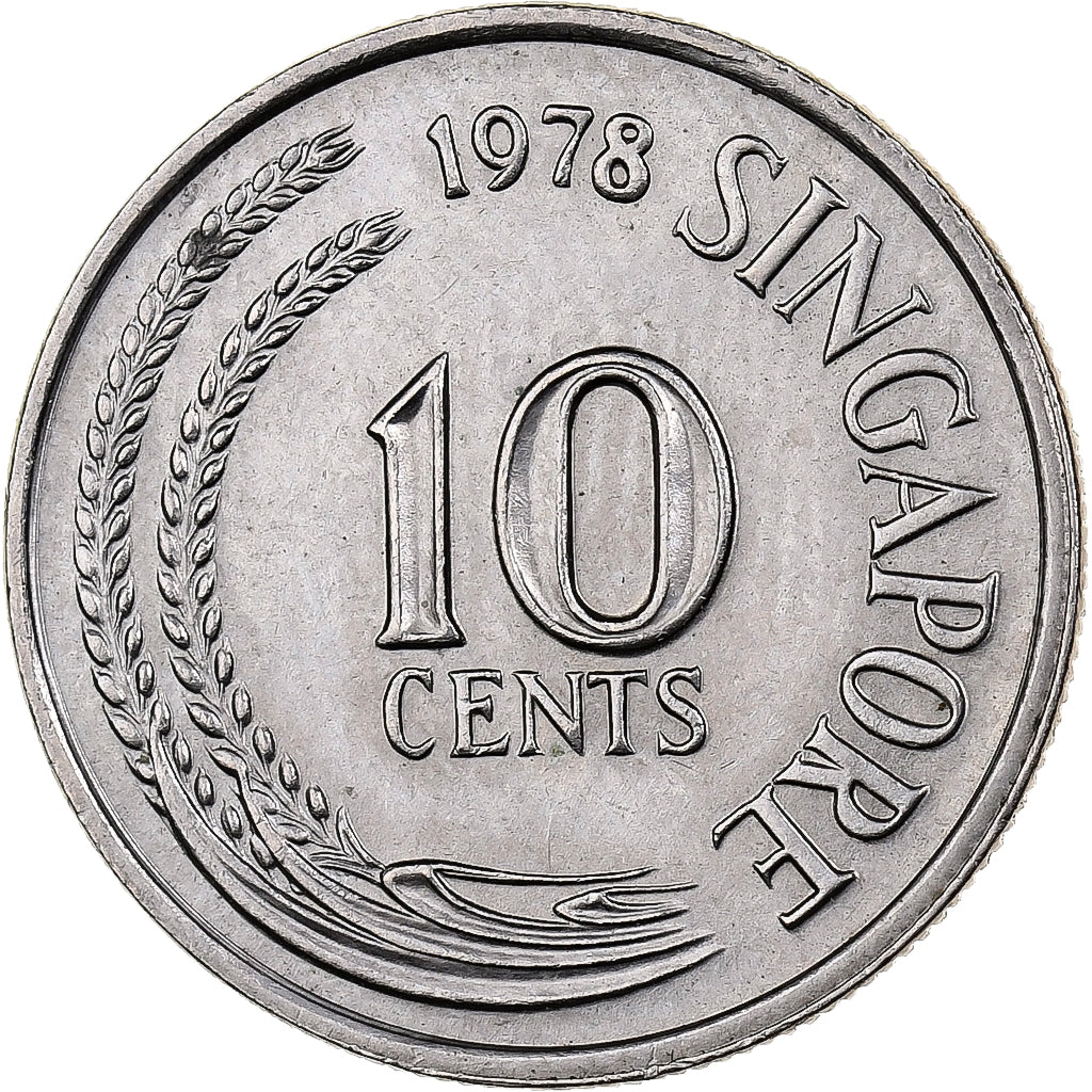 Singapore, 10 Cents, 1978, Singapore Mint, Copper-nickel, MS(63), KM:3