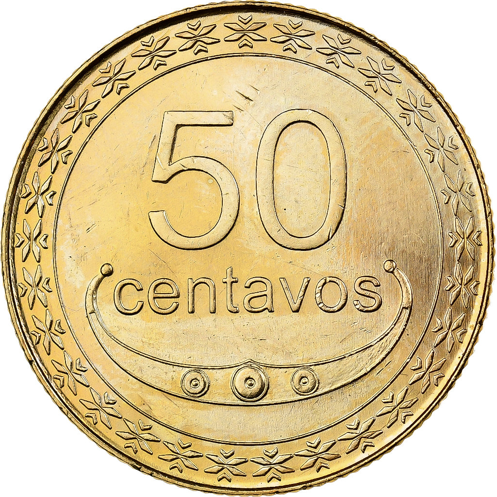 TIMOR-LESTE, 50 Centavos, 2004, Lisbon, Níquel-Latão, MS(65-70), KM:5