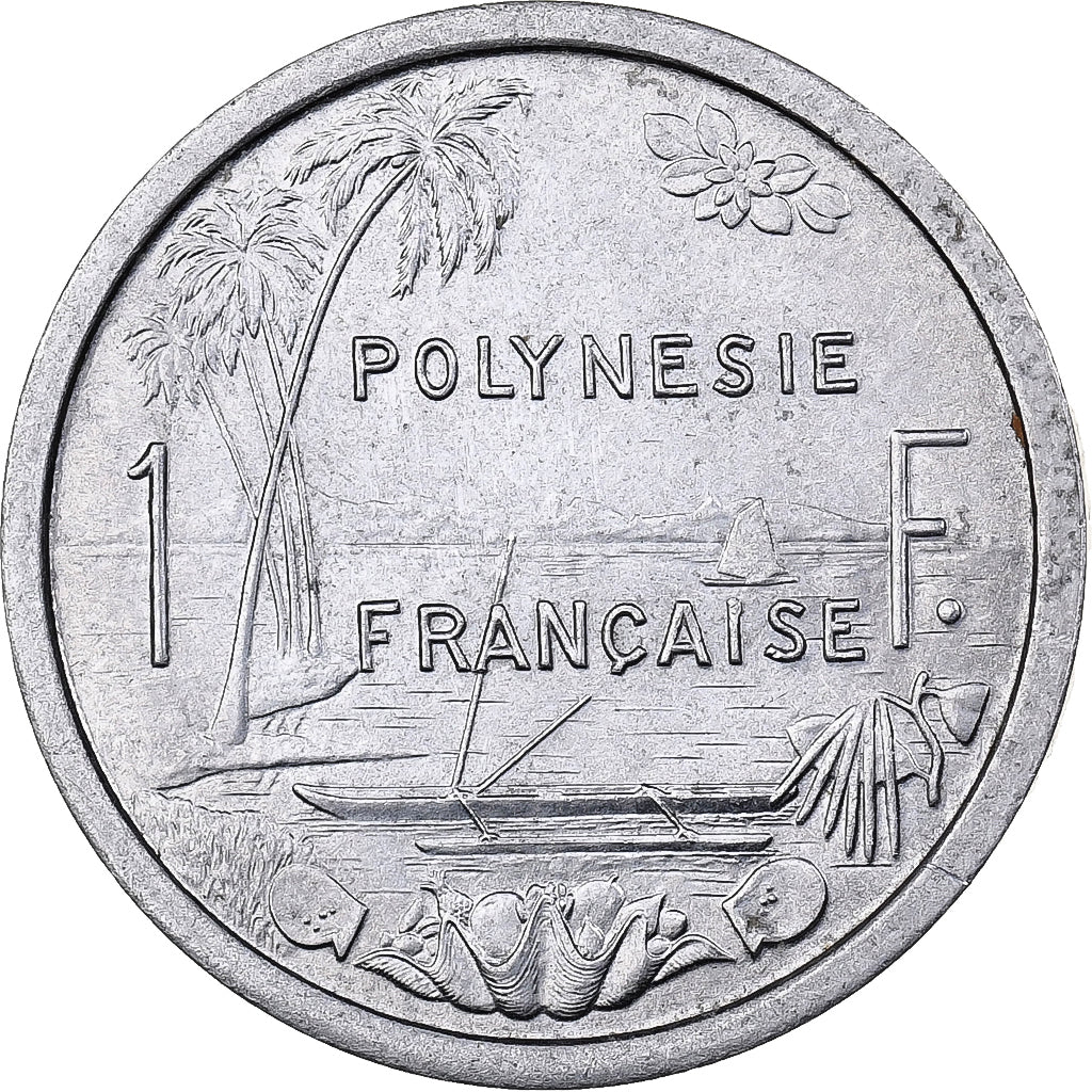 French Polynesia, Franc, 1965, Aluminum, AU(55-58), KM:2