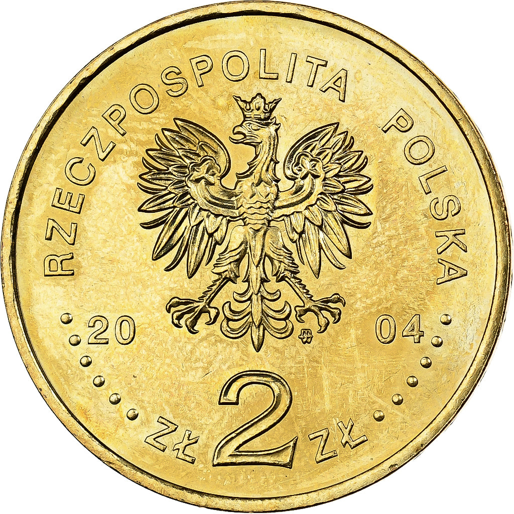 Poland, 2 Zlote, 2004, Warsaw, Brass, MS(65-70), KM:479