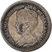 Países Bajos, Wilhelmina I, 10 Cents, 1918, Plata, BC+, KM:145
