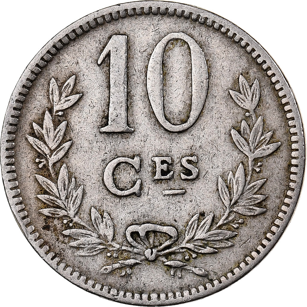 Luxemburg, Charlotte, 10 Centimes, 1924, Kupfer-Nickel, SS, KM:34