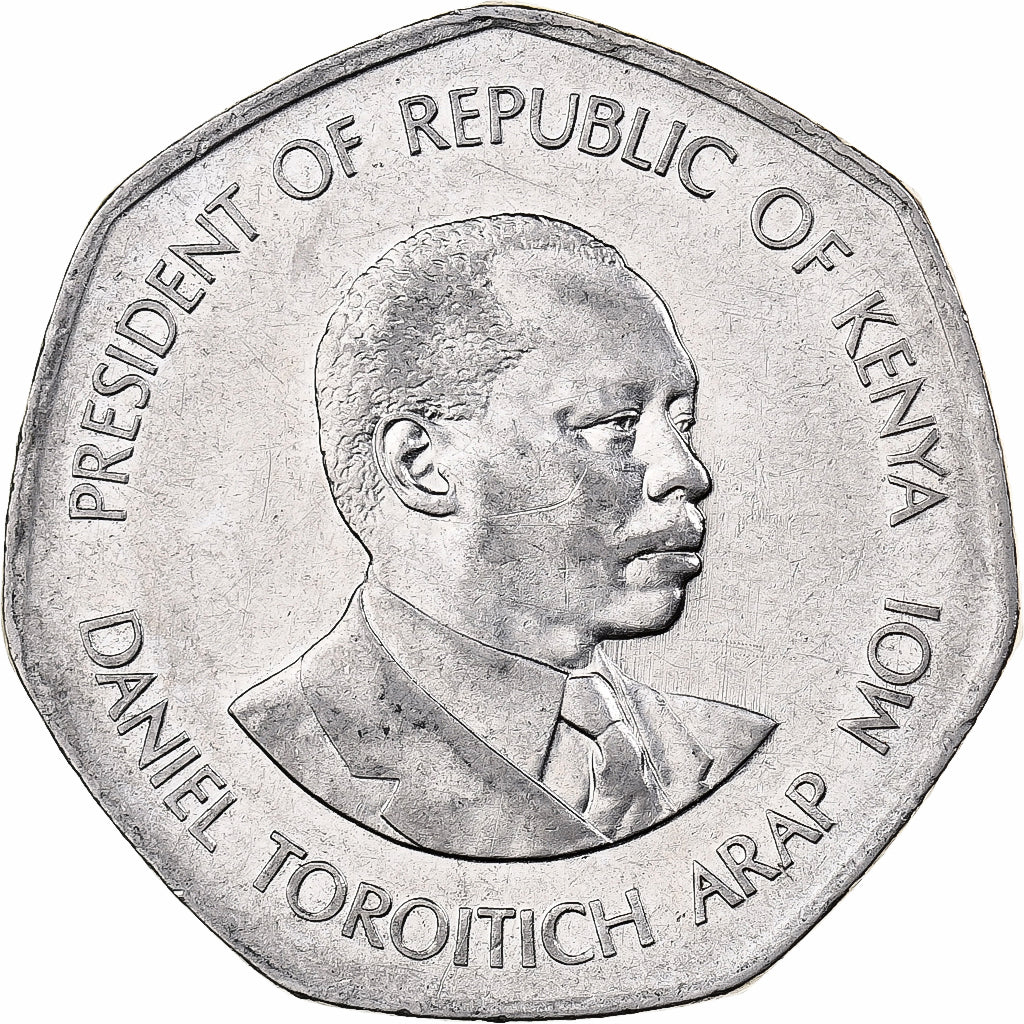 Kenya, 5 Shillings, 1994, British Royal Mint, Nickel plated steel, SS, KM:23a