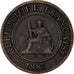 Indochine française, Cent, 1885, Paris, Bronze, TTB, KM:1