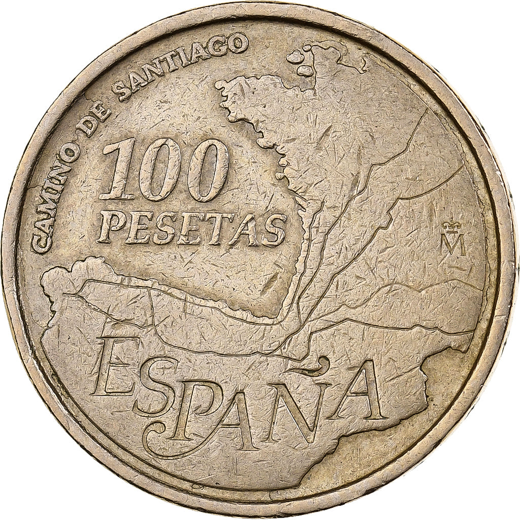 Hiszpania, Juan Carlos I, 100 Pesetas, 1993, Madrid, Aluminium-Brąz, EF(40-45)