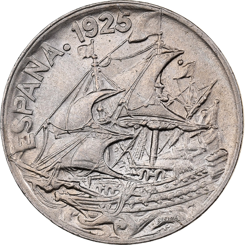 Spain, Alfonso XIII, 25 Centimos, 1925, Madrid, Copper-nickel, EF(40-45), KM:740