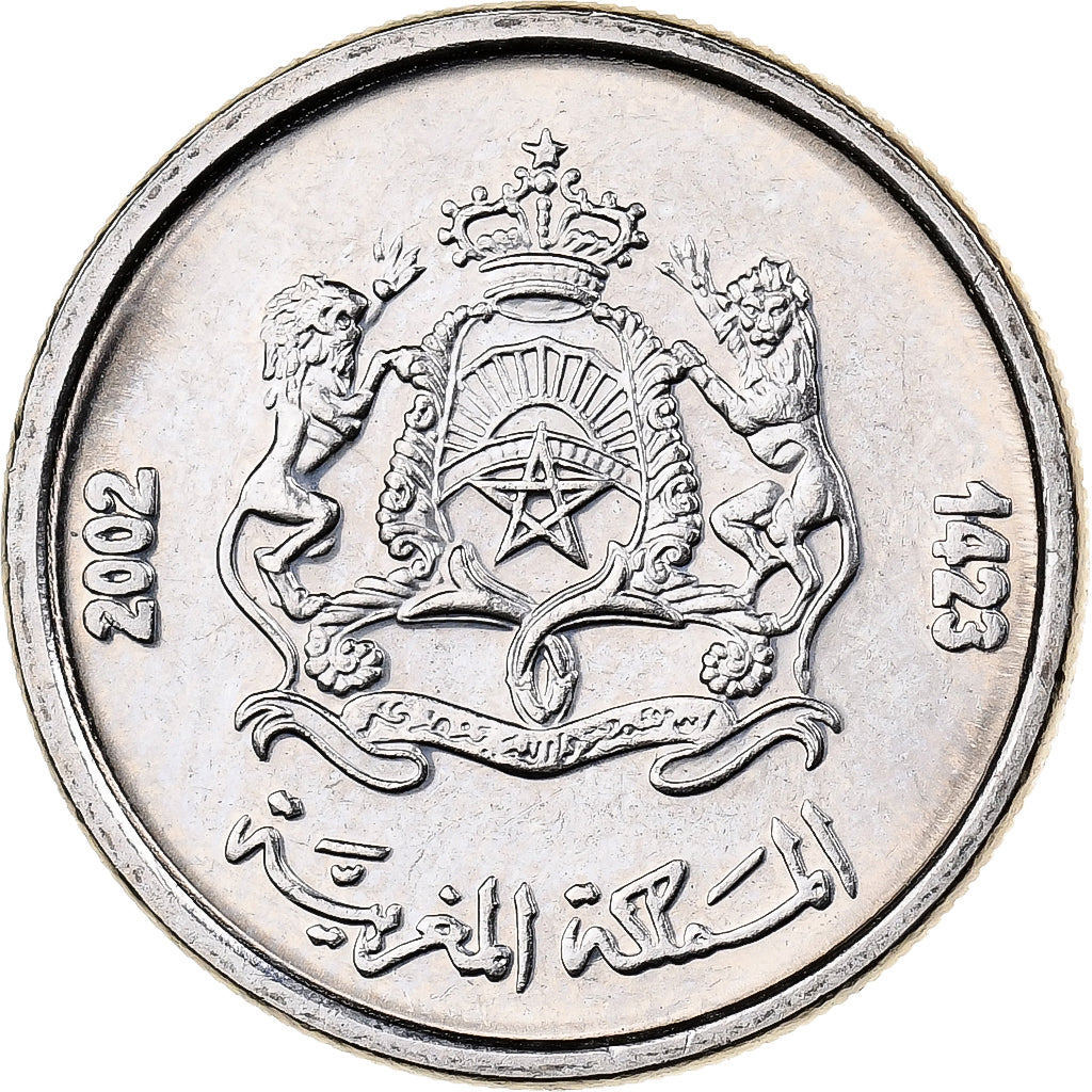 Maroc, Mohammed VI, 1/2 Dirham, 2002, Cupro-nickel, FDC, KM:116