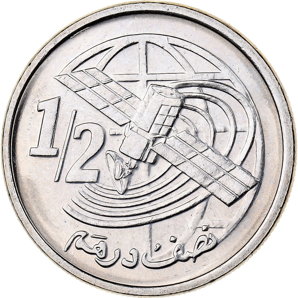 Maroc, Mohammed VI, 1/2 Dirham, 2002, Cupro-nickel, FDC, KM:116