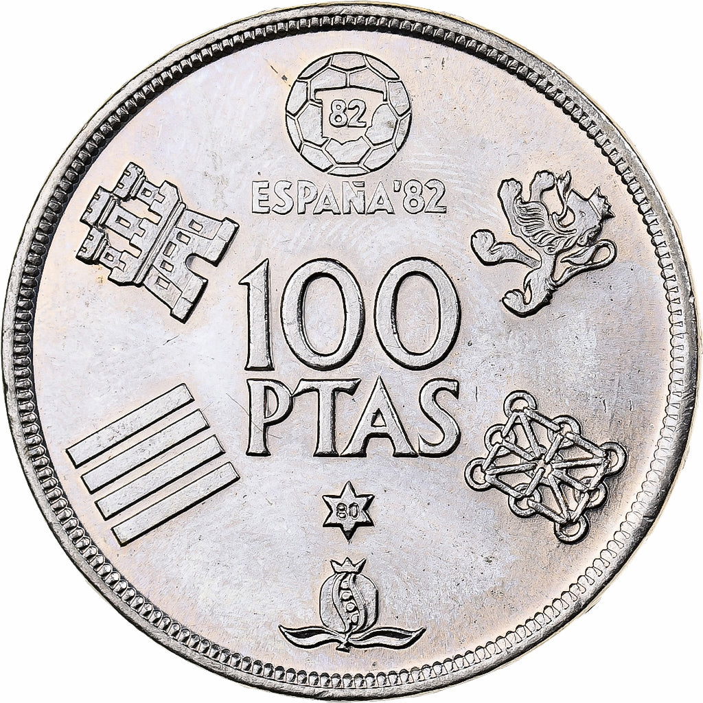 Spagna, Juan Carlos I, 100 Pesetas, 1980, Madrid, Rame-nichel, FDC, KM:820