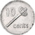 Fiji, Elizabeth II, 10 Cents, 1990, Nickel plated steel, AU(55-58), KM:52a