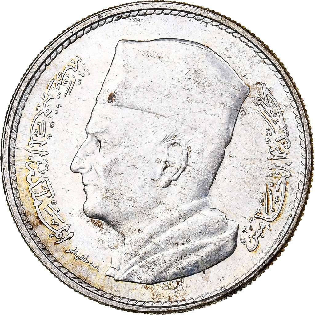 Marocco, Mohammed V, Dirham, AH 1380/1960, Paris, Argento, SPL-, KM:55