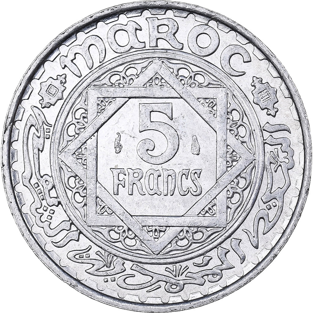 Morocco, Mohammed V, 5 Francs, 1370, Paris, Aluminum, EF(40-45), KM:48