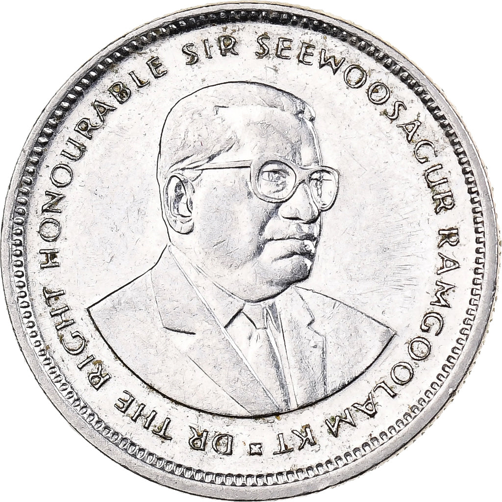 Maurícia, 20 Cents, 1987, Aço Niquelado, EF(40-45), KM:53