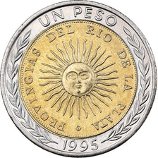 Argentina, Peso, 1995, Bimetálico, MS(65-70), KM:112.3